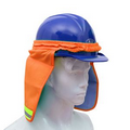 Orange Summer Hard Hat Mesh Sunshade w/ PVA Cooling